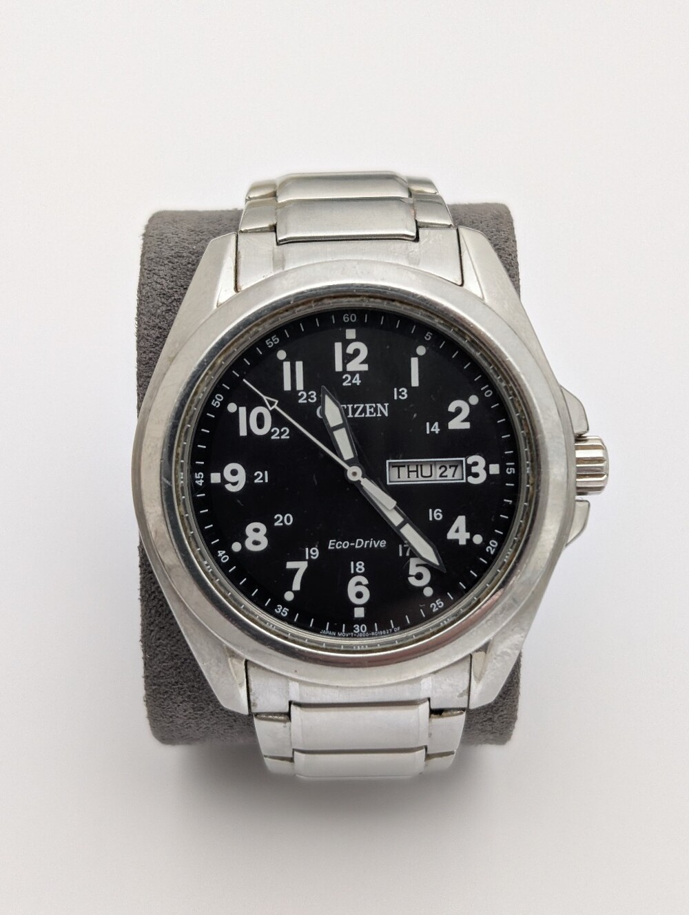 Citizen Eco Drive Garrison Mens Sport Watch Working Condition 6.5 Inches